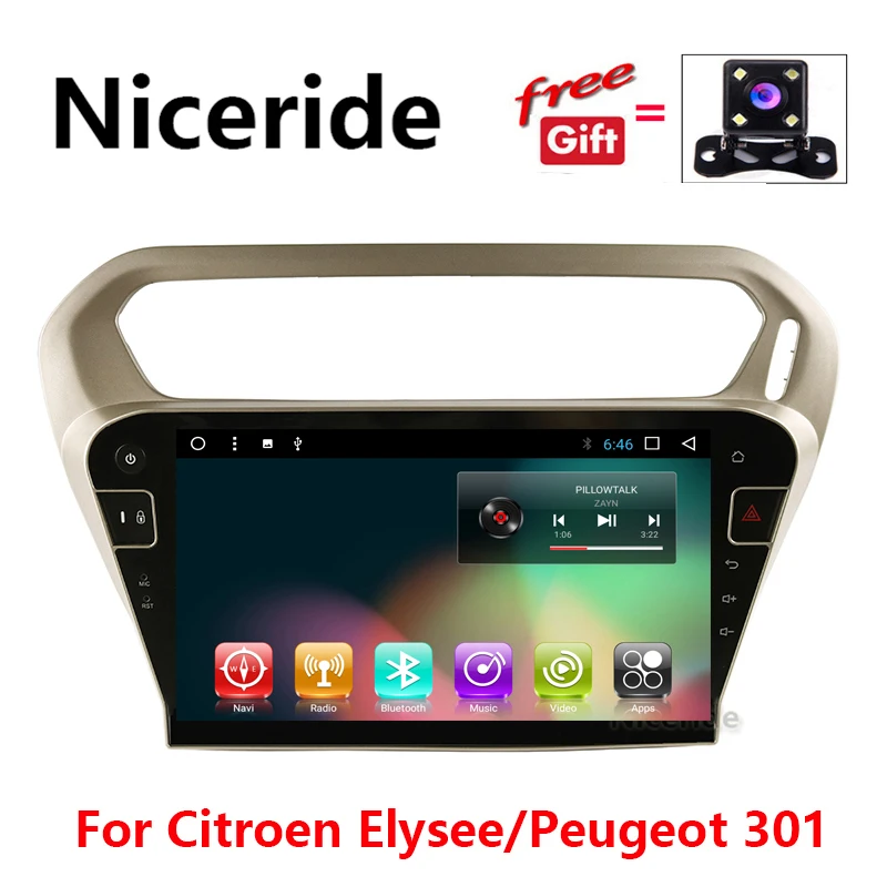 Сенсорный Экран 10 1 &quotAndroid 8 Автомагнитола DVD для Citroen Elysee peugeot 301 Мультимедиа Радио