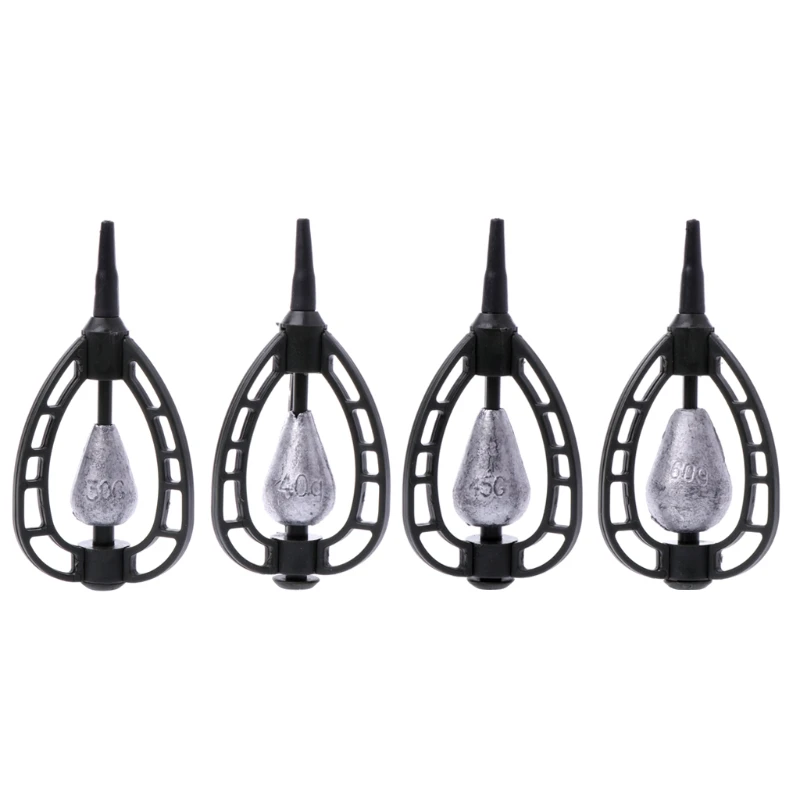 

Fishing Feeder In-line Method Lure Cage Bait Trap Lead Sinker 30g 40g 45g 60g