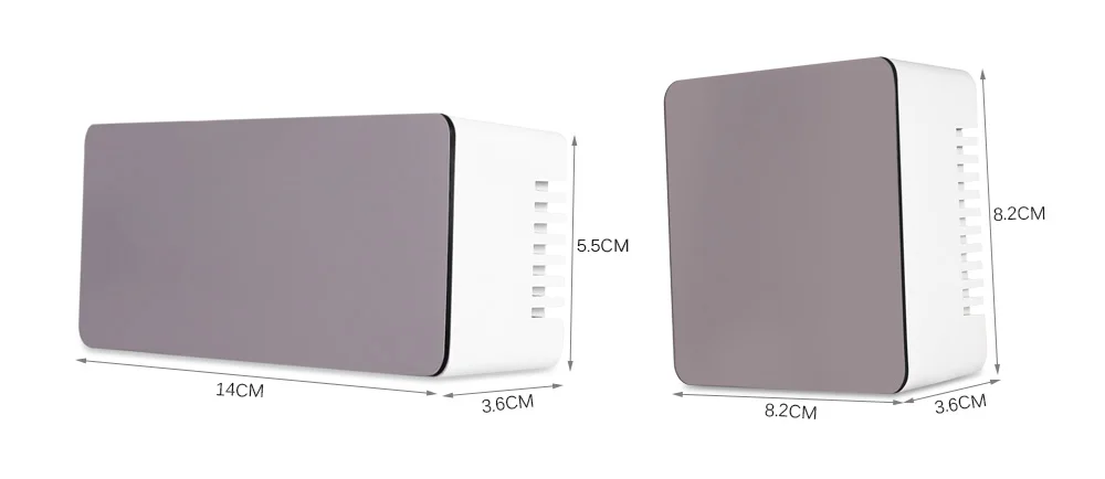 TS - S69 Multifunctional Noiseless LED Mirror Clock Display Time / Temperature