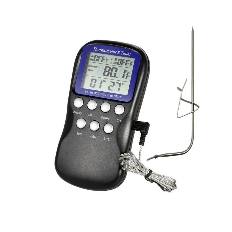 

Alarm Probe Type Food Thermometer Digital Cooking Meat Barbecue Liquid Food Oven Electronic Thermometer With Ttimer