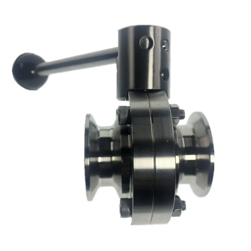 DN25-DN50 Tri Clamp санитарно нержавеющая сталь SS304 клапан-бабочка Силиконовое уплотнение Потяните ручку дома варочный клапан