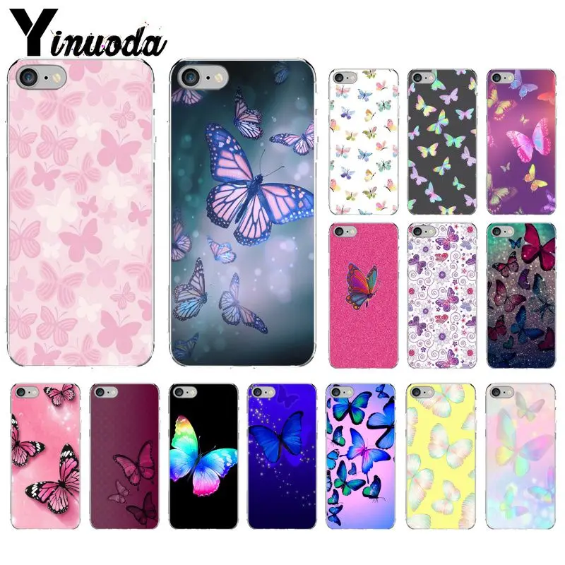 

Yinuoda The butterfly pattern Smart Cover Soft Shell Phone Case for Apple iPhone 8 7 6 6S Plus X XS MAX 5 5S SE XR Mobile Cases