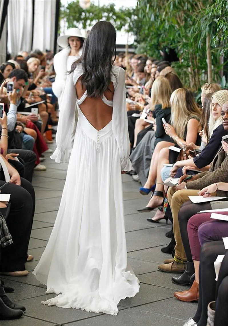 Long-Sleeves-Backless-Hippie-Wedding-Dress-2017-A-Line-V-Neck-Long-Chiffon-Summer-Beach-Boho (1)