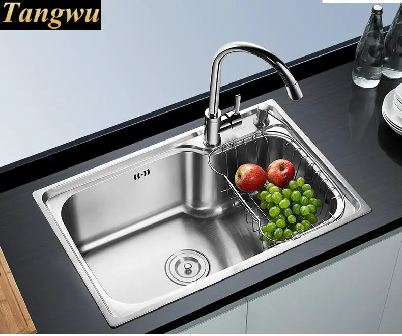 Free shipping was single vegetable washing basin thickened 304