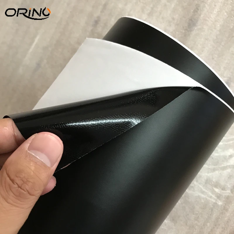 Satin Metallic Black Vinyl Film Wrap-2