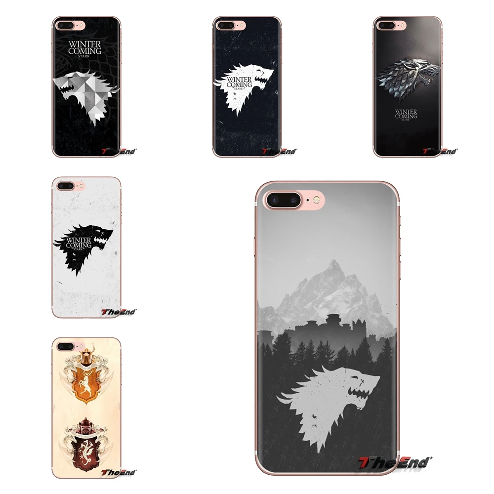 For iPod Touch Apple iPhone 4 4S 5 5S SE 5C 6 6S 7 8 X XR XS Plus MAX Transparent Soft Cases Covers Game of thrones House Stark |