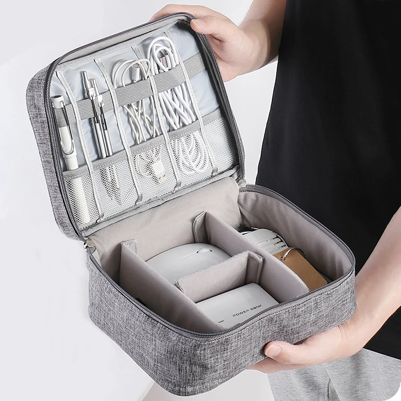 السفر الرقمية حقيبة التخزين كابل حقيبة المحمولة الرقمية USB أداة المنظم شاحن سلك سماعة التجميل كيس التخزين حالة