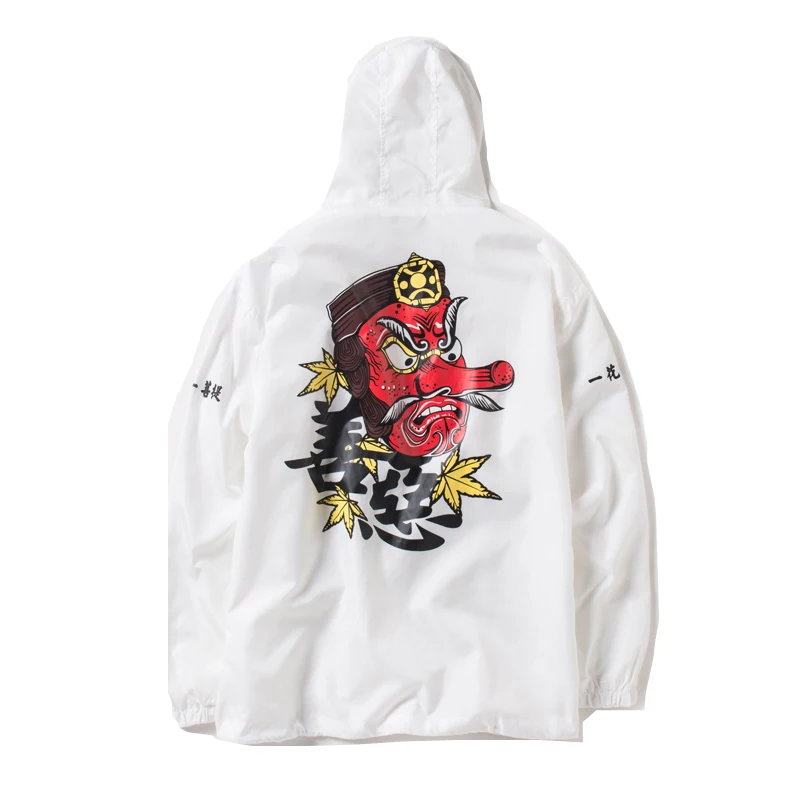 

Autumn Summer Windbreaker Chinese Kanji Bomber Jacket Thin Print Men Hooded Jackets Women Coat Mens Bomber Ma1 Jacket US Size