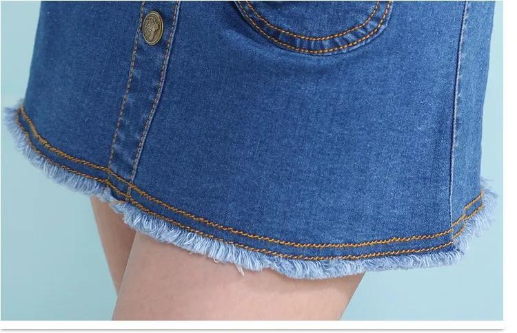 2-10 y summer 2019 children's skirt girls mini skirts fashion jeans denim skirt for girls clothing 6 8 10 years old On Sales (3)