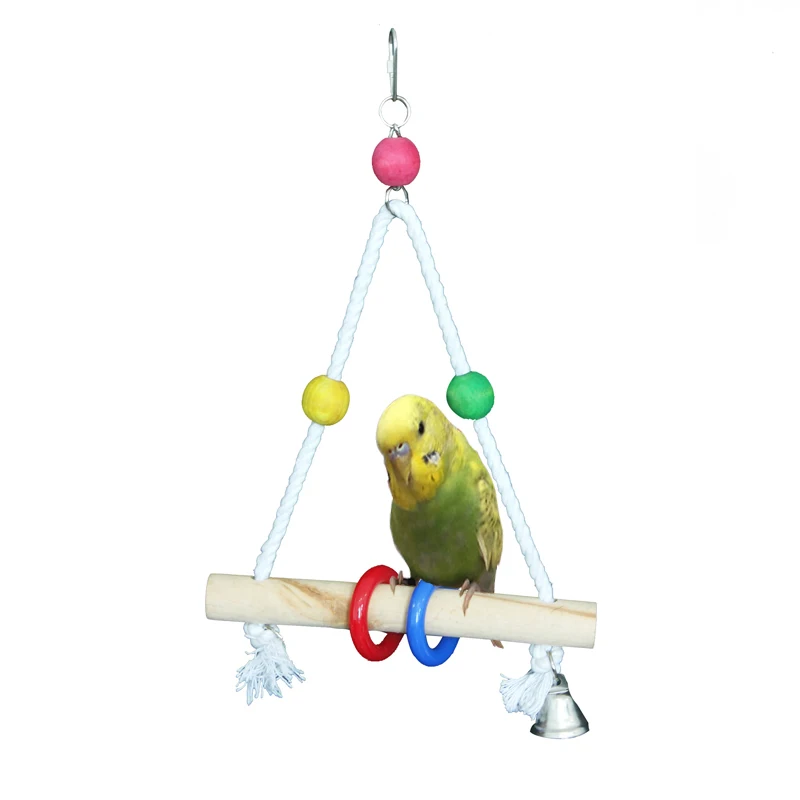 Cotton Bird Perch Colorful Bird Toy for Small and Medium Parrots or