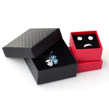 Square Jewelry Box Necklaces Earrings Bracelets Organizer Boxes Gift Packing Engagement Ring Display Black White Red Wholesale