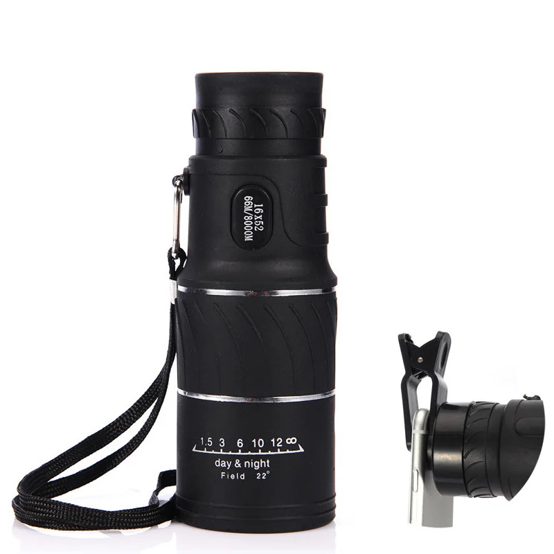 16x52 Zoom Hunting Watch Binoculars Monocular Telescope Outdoor Optical Spotting Scope For Mobile Phone