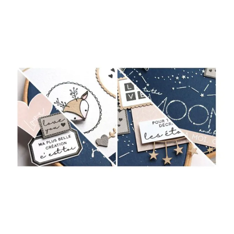 InLoveArts Christmas Reindeer Clear Stamps and Dies for Scrapbooking Metal Cutting Crafts Die Card Album Embossing Cut New | Дом и сад