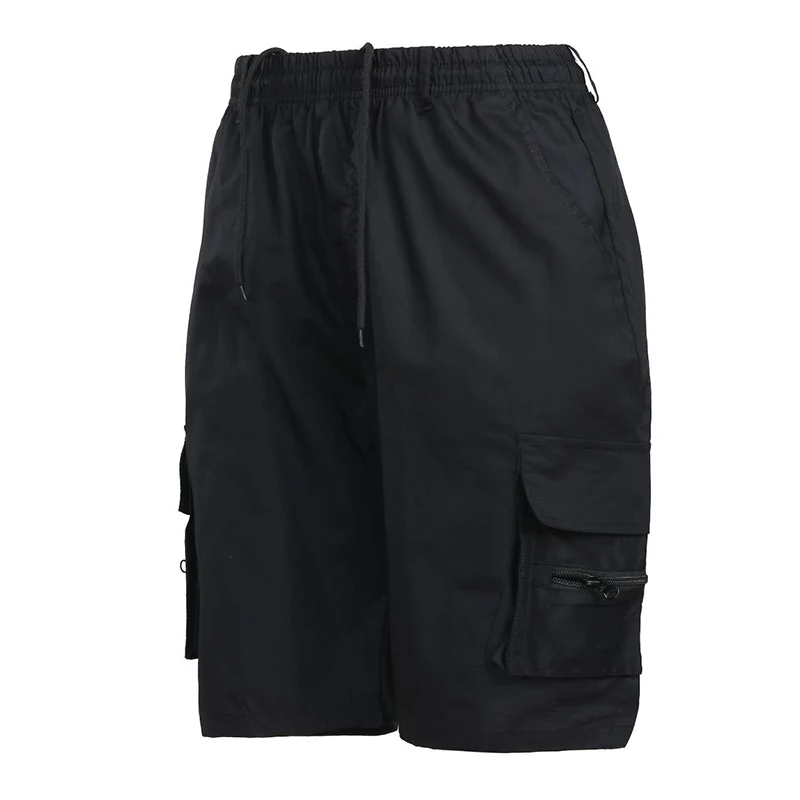Plus Size 3XL Men New 2018 Summer Cargo Shorts Casual Solid Brand Clothing Fashion Male Elastic Waist Pockets Drawstring Shorts