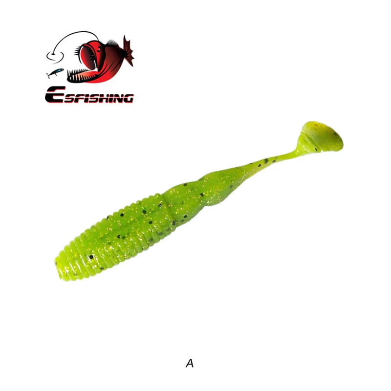 Pesca Рыболовная Приманка Мягкая силиконовая 8 шт. 7,5 см/4,6 г Esfishing Ammonite Shad " кренкбейт Карп Снасти для ловли форели зеленый Спиннер - Цвет: A