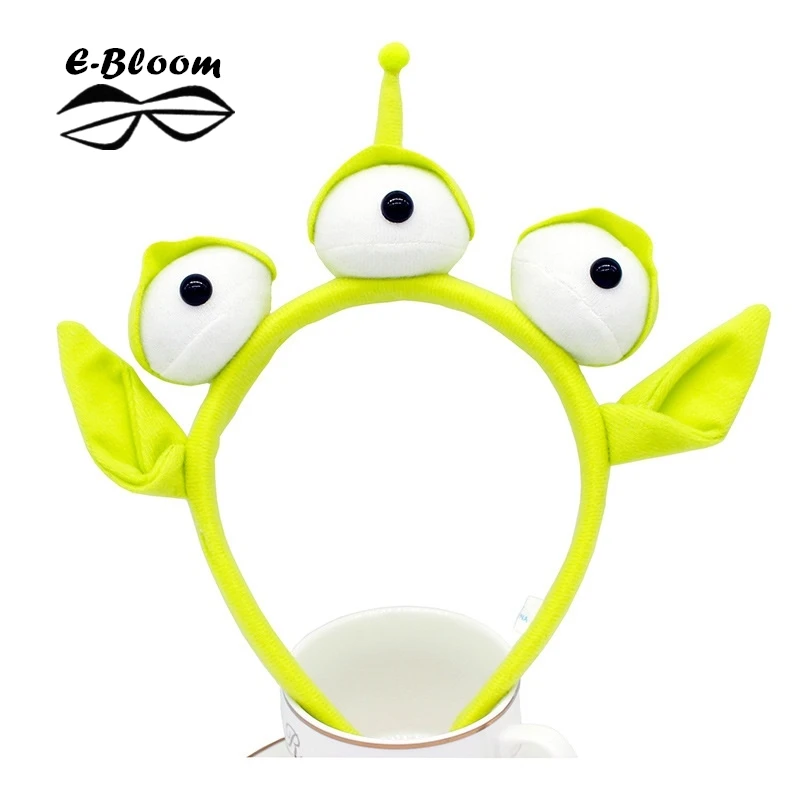 

Three Eyes Cartoon Unicorn Cloth Headband for Children Girls Boys Handmade Halloween Fascinator Hair Accessories Headdress