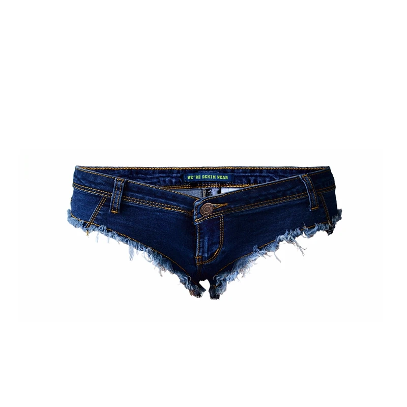 Джинсовые шорты, женские микро сексуальные мини джинсовые шорты, женские летние джинсовые шорты с низкой талией, женские летние шорты - Цвет: Синий