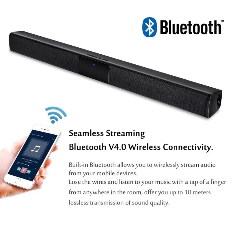 XGODY BS-28A Home Theater Bluetooth Soundbar TV Super Bass Stereo Loudspeaker Speakers Soundbar with Subwoofer Speaker for TV