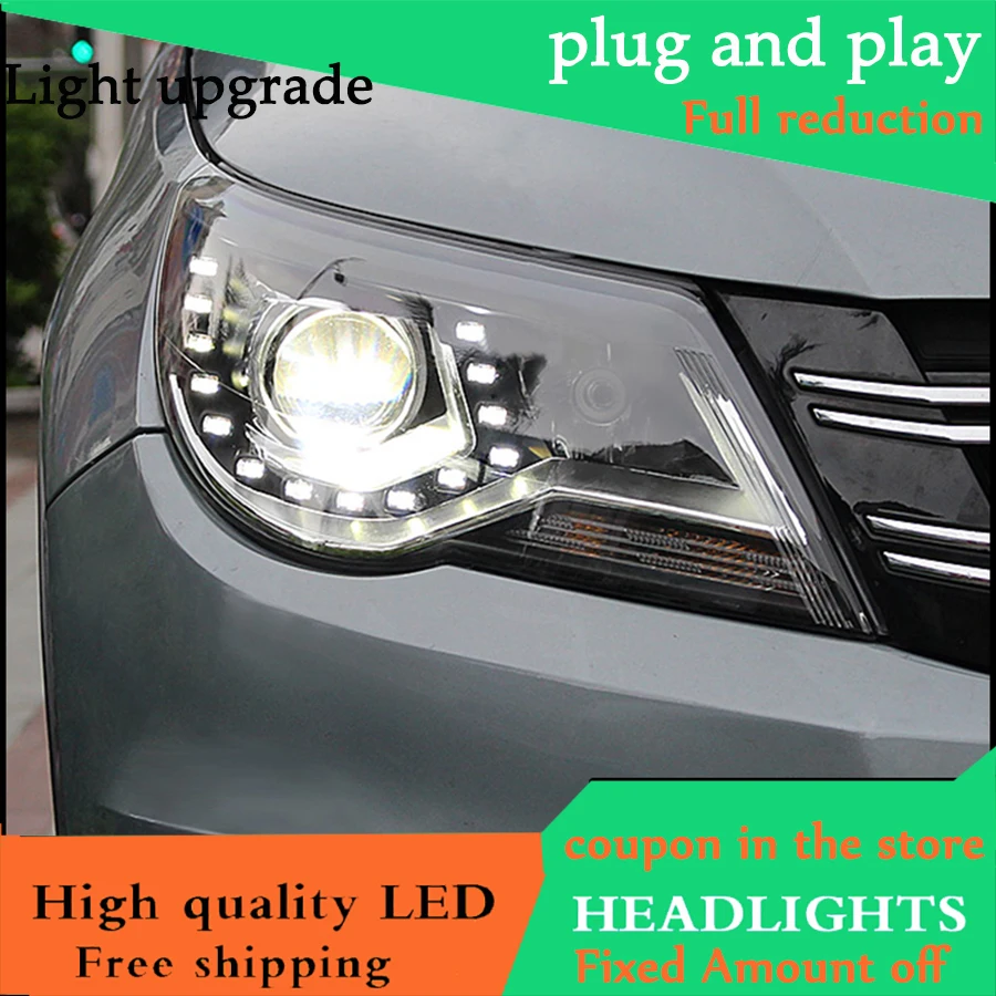 Автомобильный Стильный чехол для фары VW Tiguan 2010 2011 2012 светодиодный DRL HID KIT Bi Xenon