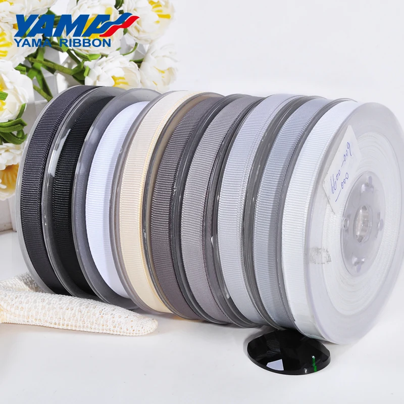 

YAMA Grosgrain Ribbon 25 28 32 38 mm 100 yards/lot Black White Red Silver for Gift Craft Diy Wedding Decoration Party Ribbons