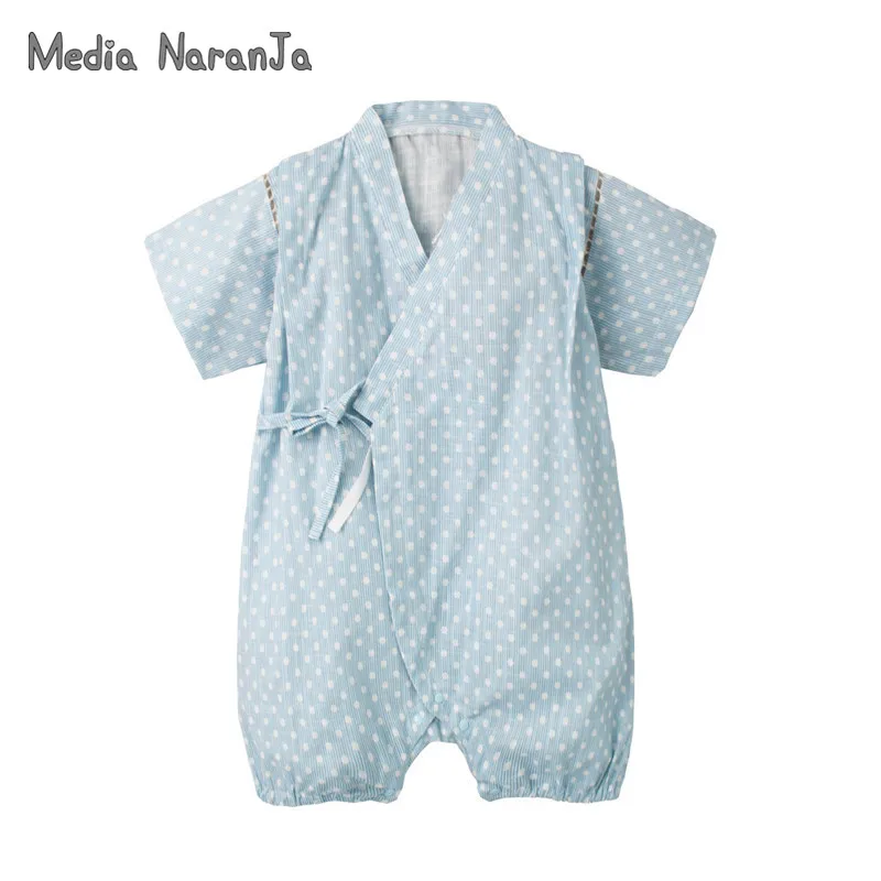Одежда для маленьких мальчиков и девочек; сезон весна-лето японский халат для малышей; Детский комбинезон с короткими рукавами