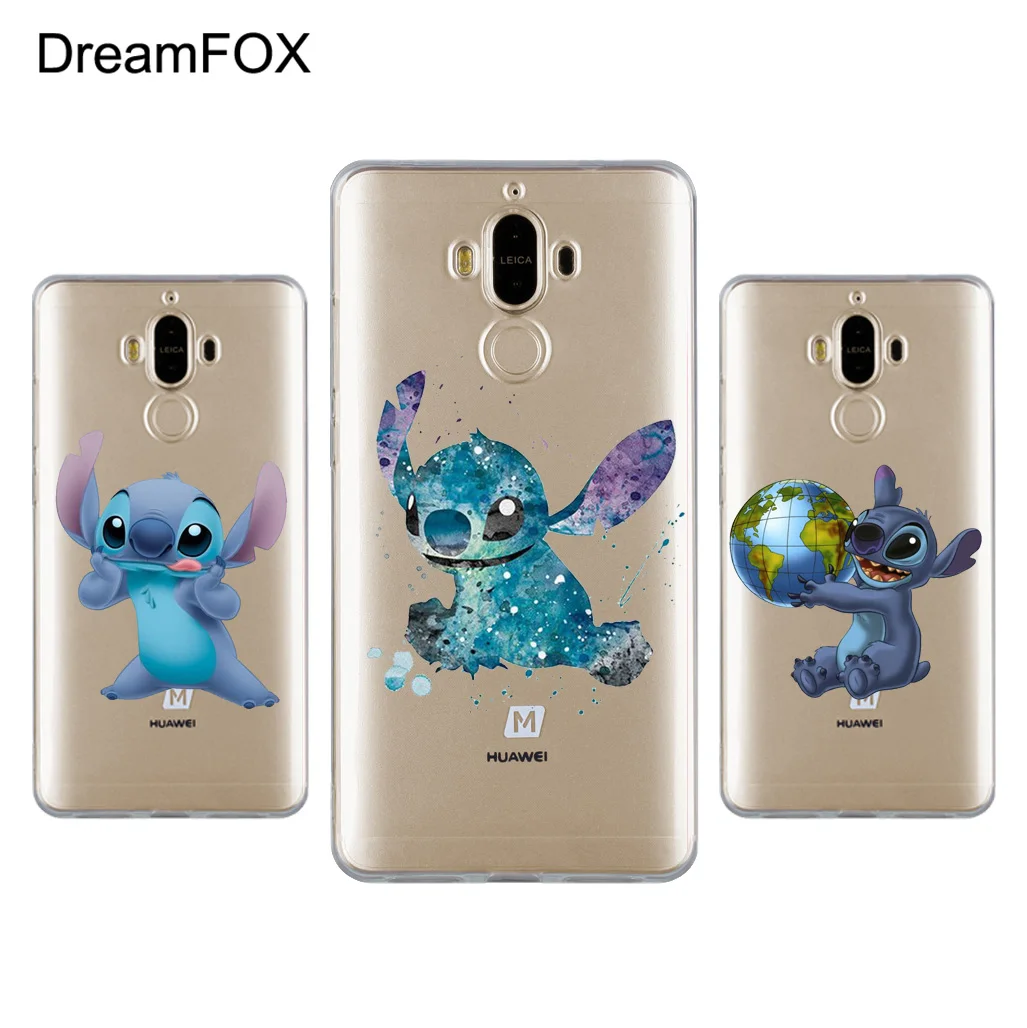 

DREAMFOX L062 Lilo And Stitch Soft TPU Silicone Case Cover For Huawei Mate G 7 8 9 10 Nova 2 Lite Pro Plus