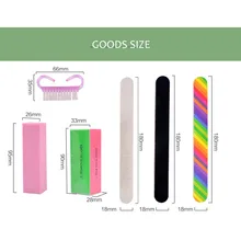 6 шт пилочки для дизайна ногтей щетка для очистки буфера губка блок Полировка песчинки УФ-Гель-лак акриловые Инструменты для маникюра и педикюра 1D8