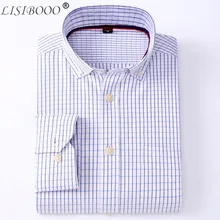 LISIBOOO, Весенняя и летняя новая модная мужская рубашка с длинным рукавом, оксфордская Однотонная рубашка, мужская деловая Повседневная рубашка, Chemise Homme