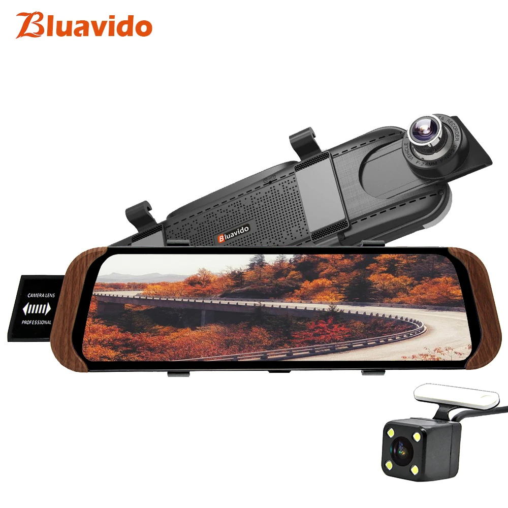 

Bluavido 10 inch 4G ADAS Android Car Rearview mirror DVR Camera GPS Navigation FHD 1080P Dash cam Video Recorder WiFi monitor
