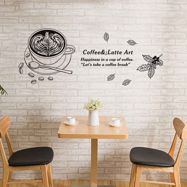 Special Offers Fragrant coffee wall sticker PVC Material DIY art creativity wall decals For Dining room Studio Coffee shop wall decor sticker Special Offers Fragrant coffee wall sticker PVC Material DIY art creativity wall decals For Dining room Studio Coffee shop wall decor sticker