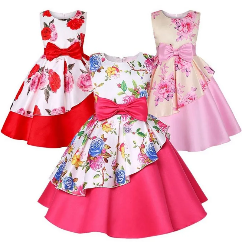 

Kids Girl Dresses Floral Girl Dress For Infant Kids Baby Girl Party Wedding Dresses Children baby girl clothes