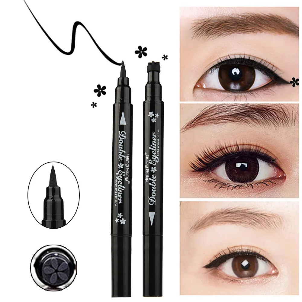 Winged Eyeliner Stamp Waterproof Makeup Cosmetic Eye Liner Pencil Black
