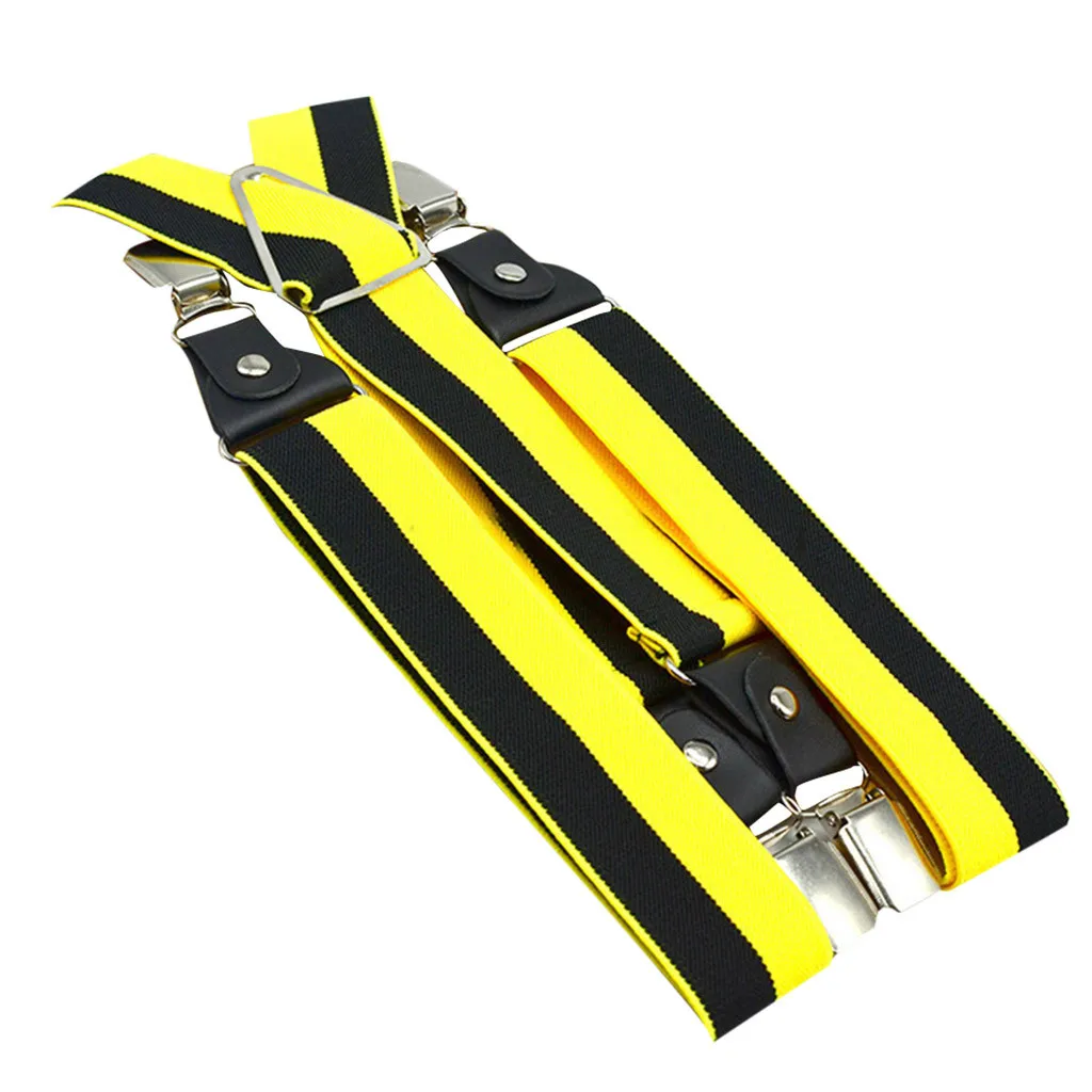 Мужская рубашка остается крест подтяжки женщин унисекс держатели рубашки рядом Регулируемый рубашка-оставаться в полоску разноцветные подтяжки дропшиппинг c - Цвет: Yellow