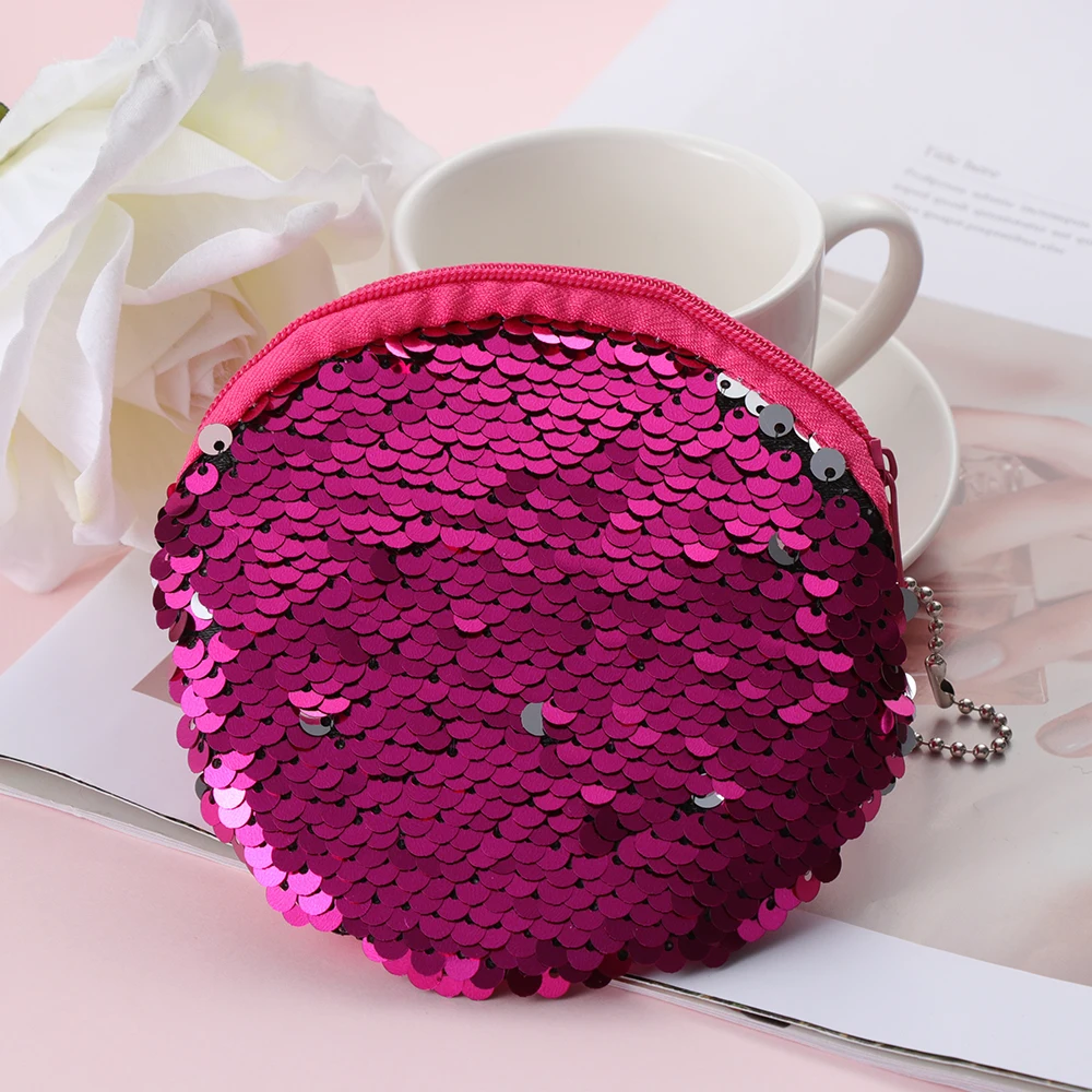 

Mermaid Sequins Purse Bag Oblique Shoulder Bags Double-color Bags Office Stationery Supplies Fashion Bag 11.5cm*9.5cm