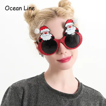 

Decorative Shiny Christmas Santa Claus Costume Decoration Gifts Party Glasses New Year Party Supplies Events Ornaments Toys