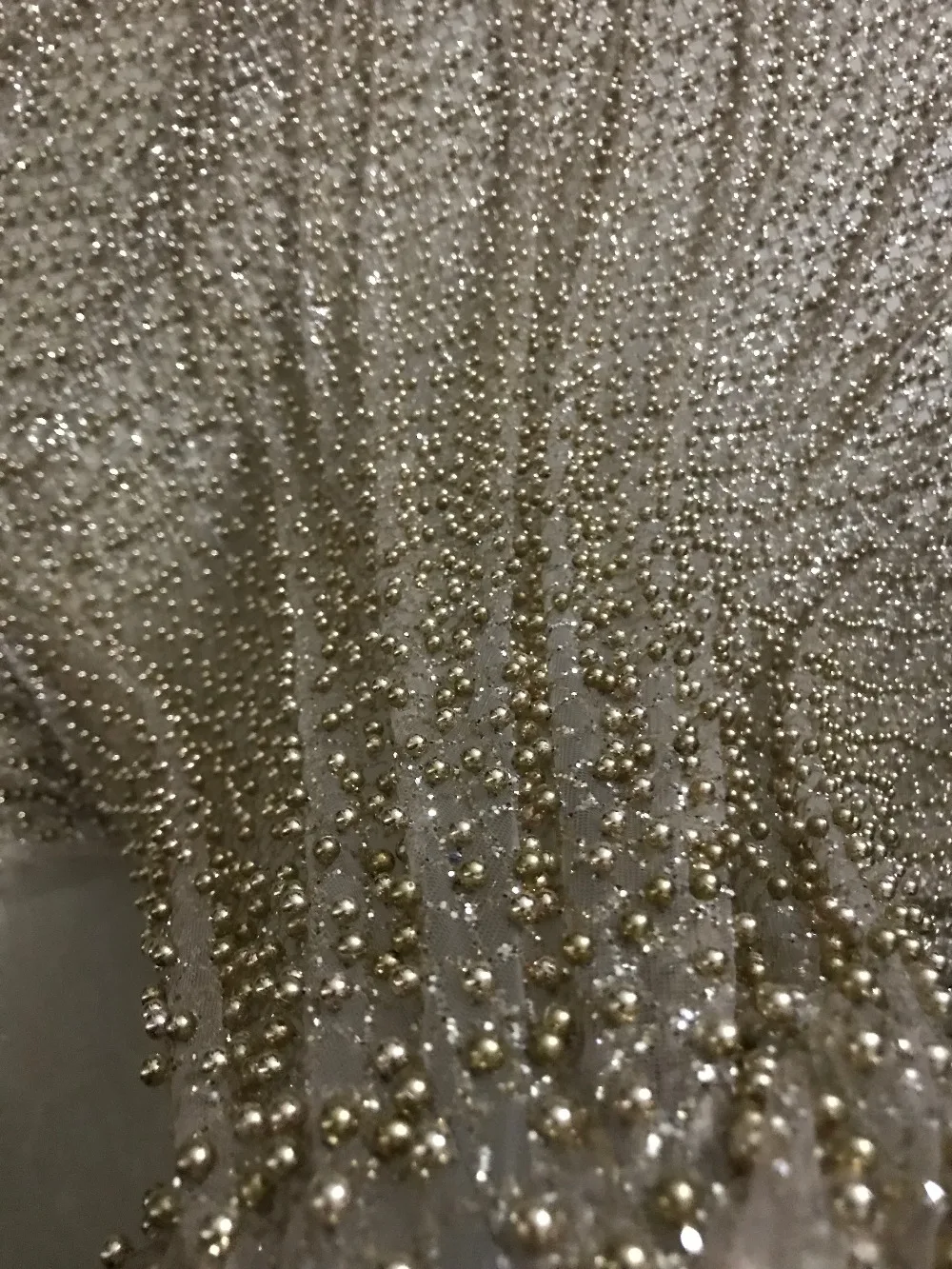 

sparkly JIANXI.C-42511 glitter french net lace fabric with beads on sale glued glitter african Tulle lace fabric