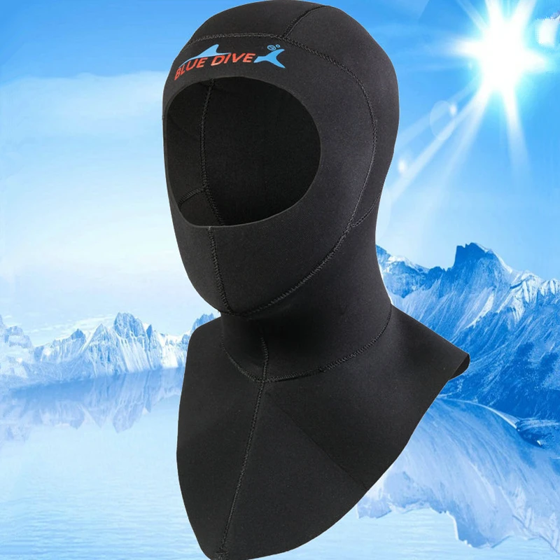 3mm neoprene diving hat professional swimming cap With Shoulder Snorkeling Equipment Hat Hood