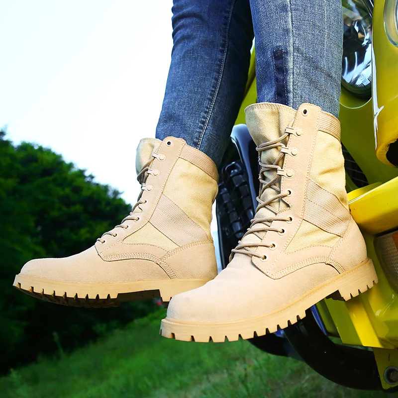 

Military Boots Desert Army Shoes Tactical Combat Boots Men Canvas Suede Boots Tactical Military Fashion Mens Military Sneakers