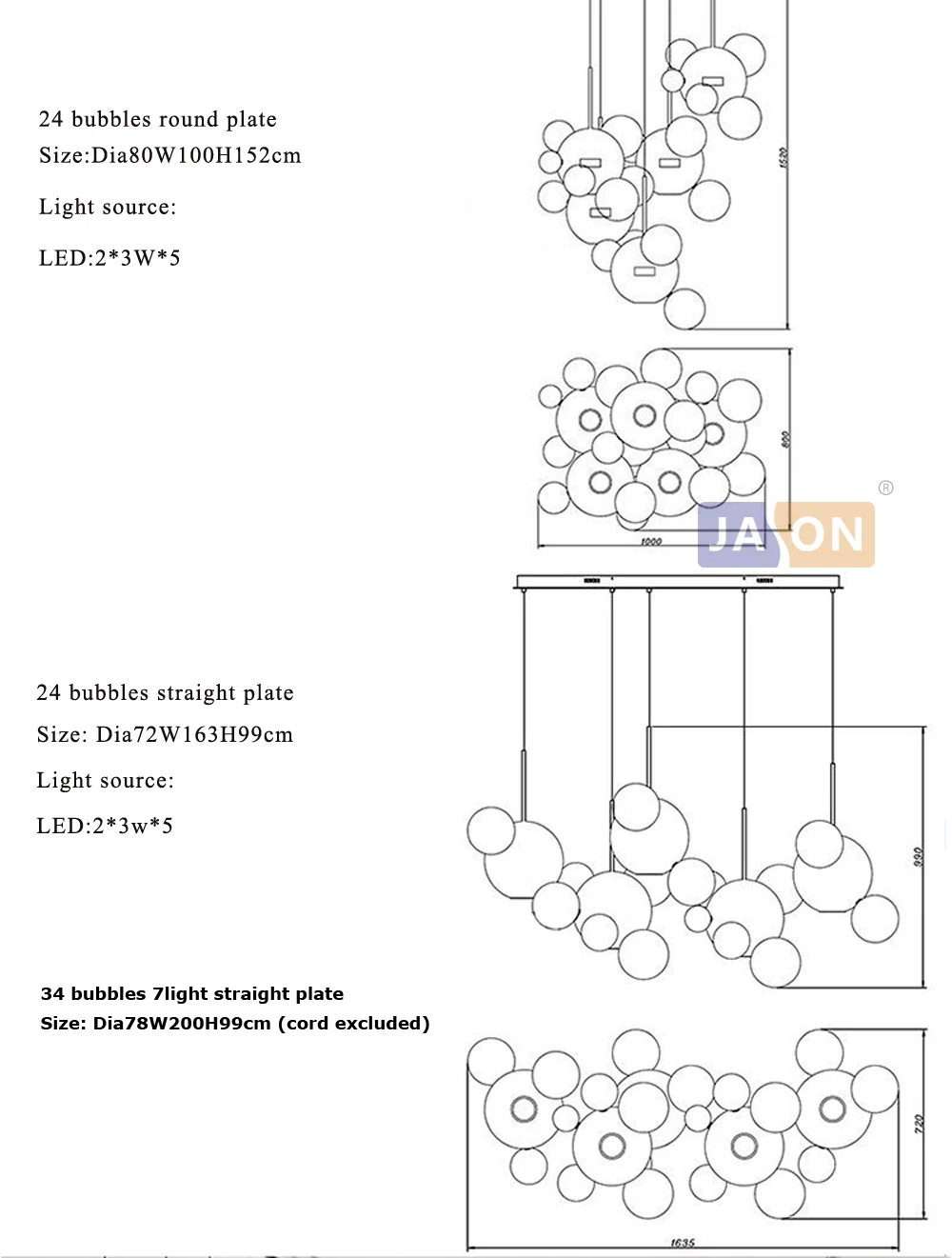 LED Постмодерн Нордик Железные Стеклянные пузыри дизайнерские Люстра. люстры светодиодный свет светодиодный светильник для столовой фойе
