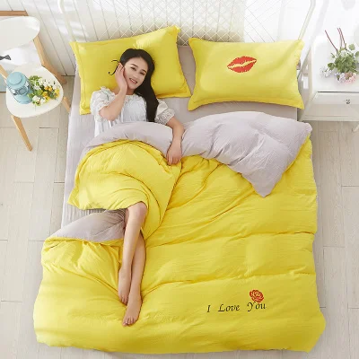 

New Fashion Bedding Set 4pcs/3pcs Duvet Cover Sets Soft Polyester Bed Linen Flat Bed Sheet Set Pillowcase Home Textile Drop Ship