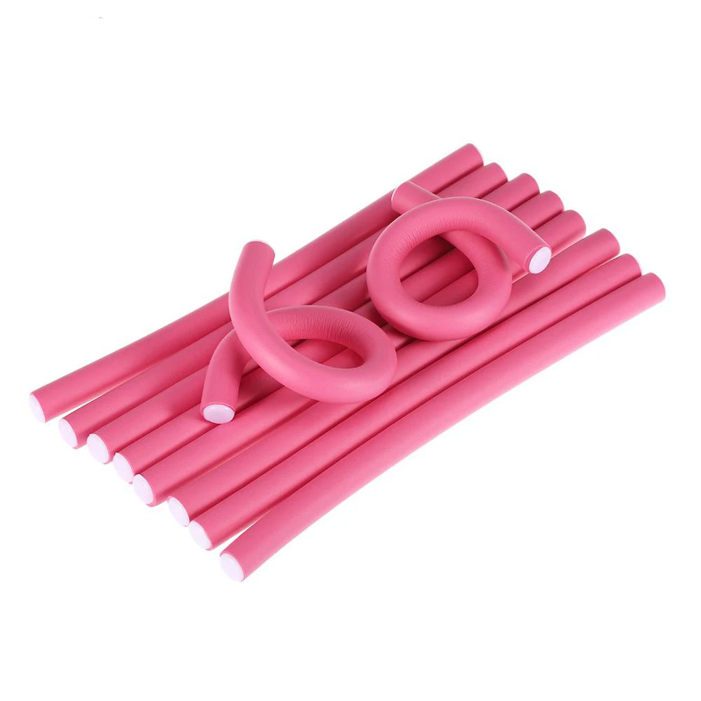 10Pcs set Flexible Soft Hair Curler Curling Rod DIY Spongia Foam Twist