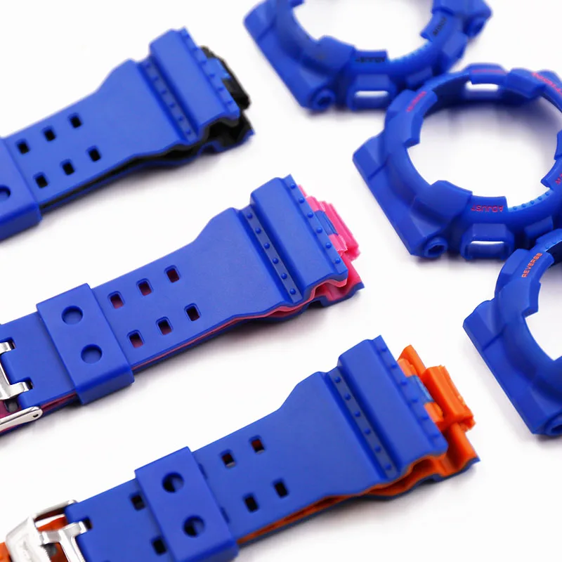 Resin strap men's pin buckle watch accessories for Casio GSHOCK GA100 GA110 GA120 GD100 GLS strap case waterproof strap band