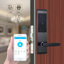 APP Lock Security Electric Lock door Digit Smart Locks WIFI Touch Screen Keypad Password Deadbol Door Home Office Wooden Lock