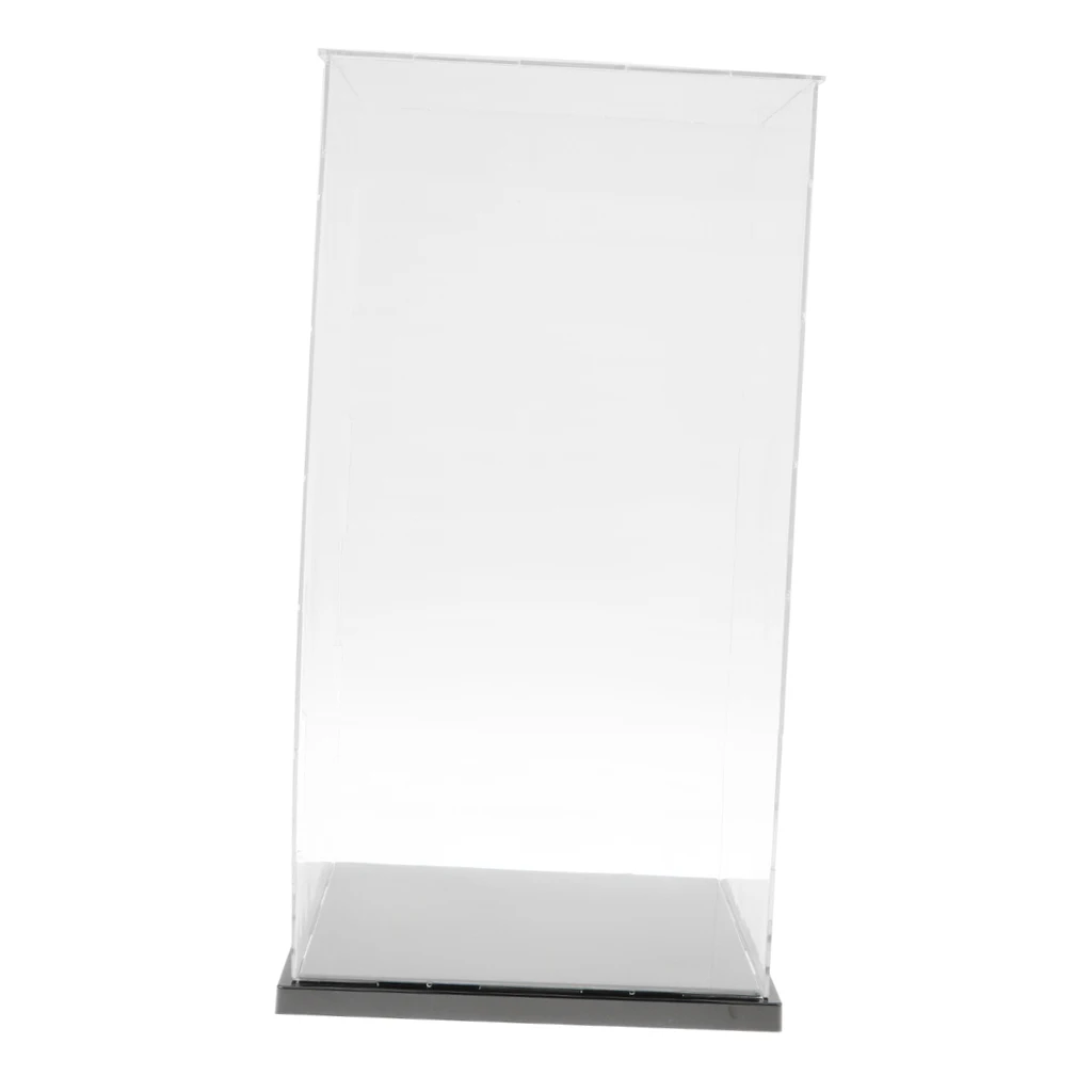 100% brand new  21x21x41cm Transparent Display Show Case with Balck Base for Figures Model Protect your collectibles from dust