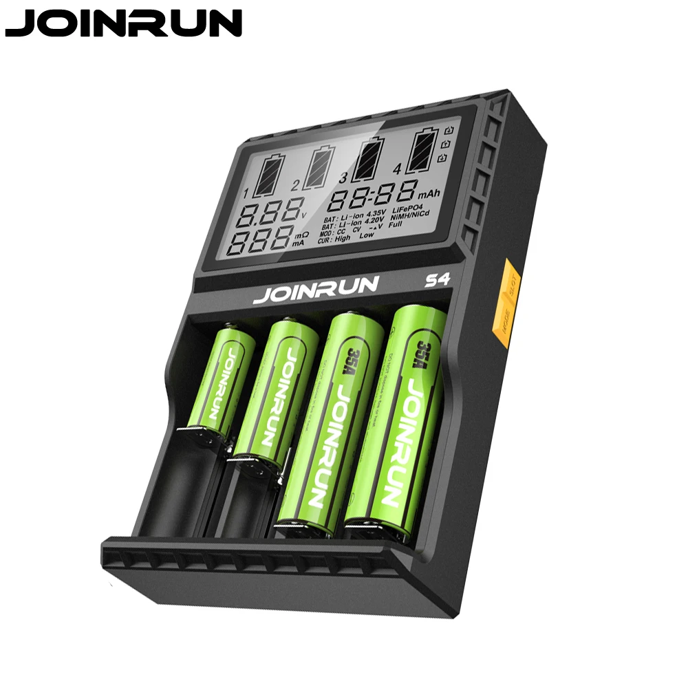 Joinrun S4 ładowarka baterii 18650 z biały ekran LCD Joinrun S4 ładowarka ekran LCD inteligentny li ion 18650