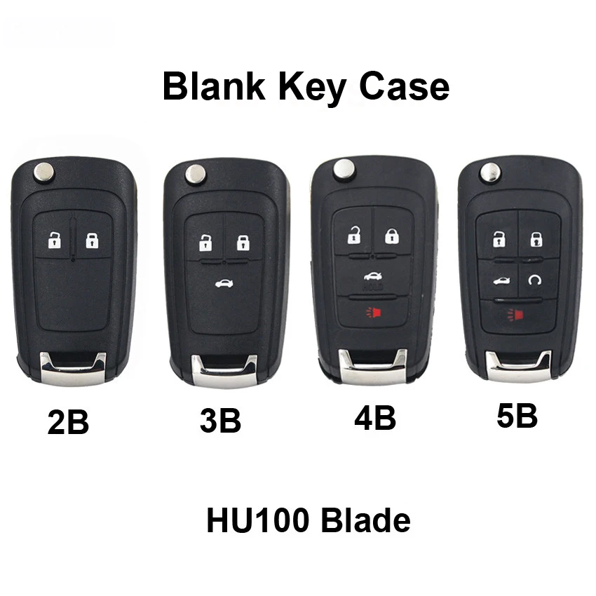 

2/3/4/5 Button Folding Flip Remote Key Shell Case for Chevrolet Aveo Cruze Sonic Spark Volt Camaro Equinox Malibu HU100 Blade