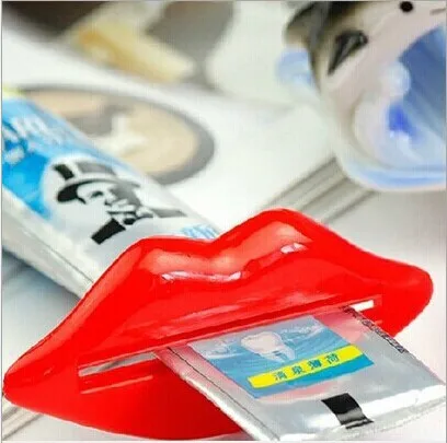 2Pcs Sexy Hot Lip Toothpaste Tube Squeezer Dispenser Easy Holder Cartoon Dispenser Cream Squeezer Home Bathroom Supplies