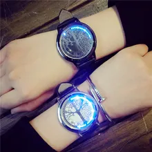Fashion Creative Personality Tree oF Life Touch Screen Waterproof LED Watch Men Women Couple Watch Smart Electronic Watches