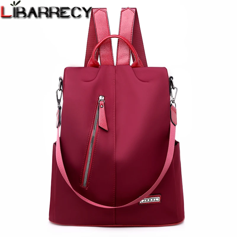 

Multifunctional Fashion Women Zipper Backpack Casual Soft Oxford Leather Bagback Ladies Designer School Bag for Teenager Girls