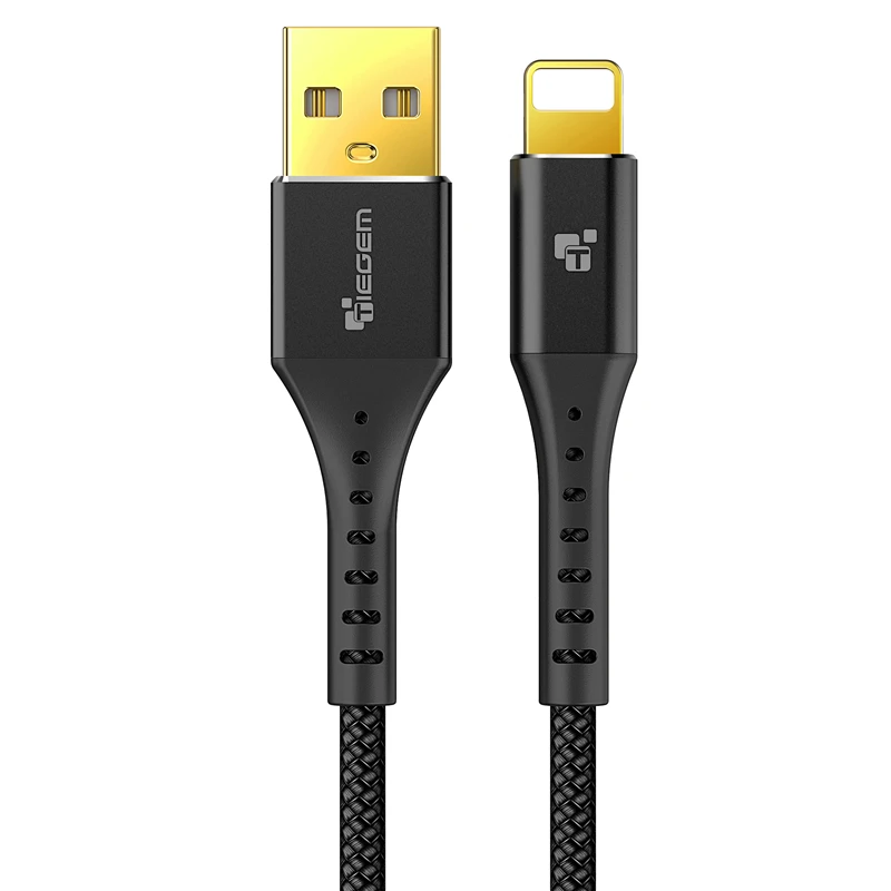 TIEGEM USB зарядное устройство кабель для передачи данных для iPhone X 8 7 6s Plus Быстрая зарядка кабель USB шнур Адаптер для iPhone 6 5S 5c Se телефон - Цвет: Black